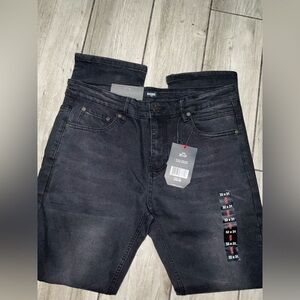 New Mens Blu Rock flex jeans black size 32 31 slim fit